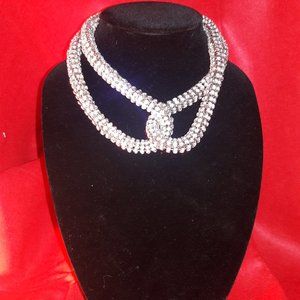 Traci Lynn 36" Rhinestone Necklace Crystal
